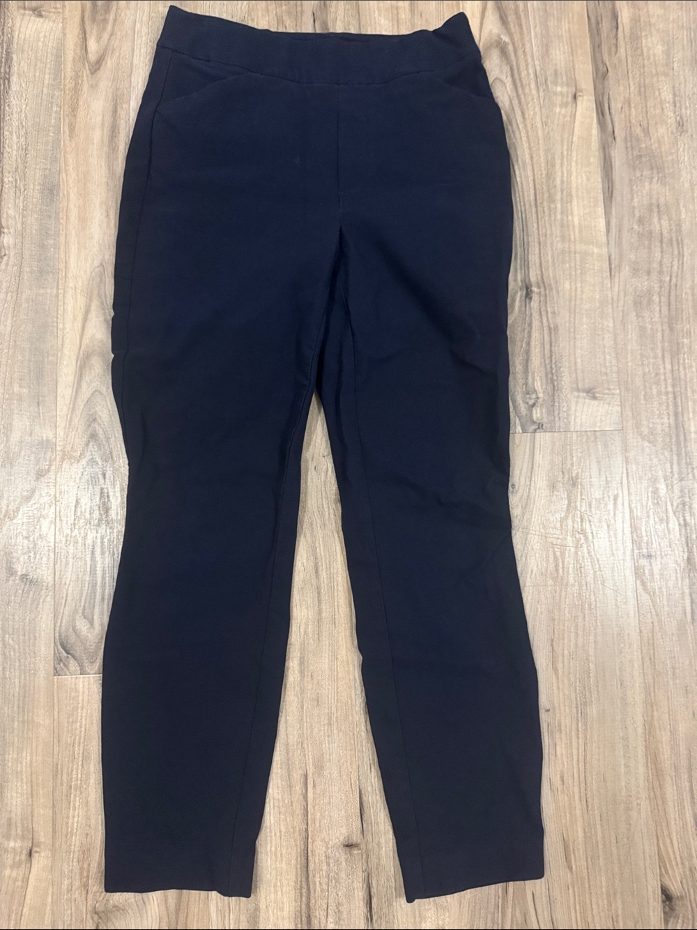 Denver Hayes Navy Stretch Slim Dress Pants